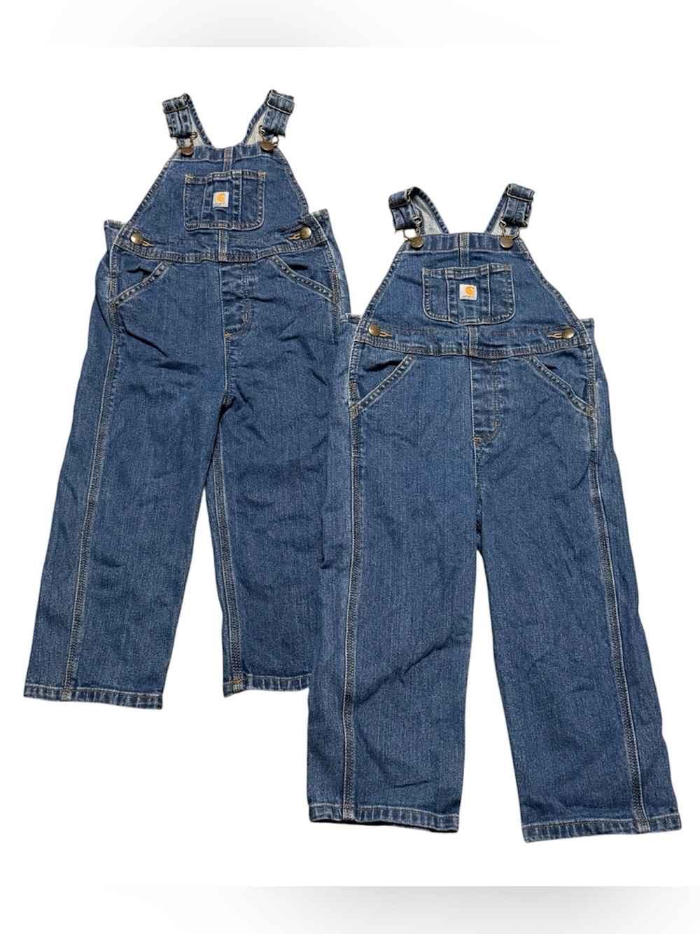 Carhartt Toddler 3T Denim Bib Overalls Set of 2